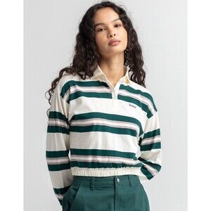 Dickies Crop Rugby Polo Shirt - CRMCO (Women's L) Long Sleeve
